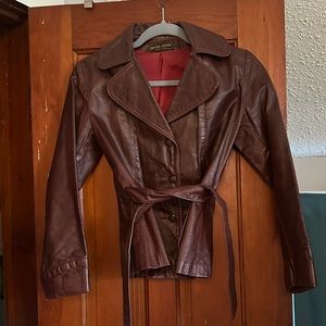 Vintage Seventies Burgundy Leather Jacket